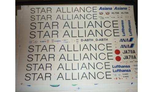 Decalque Avi�o Asiana Lufthansa Star Alliance